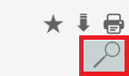 The search function of the Statistics New Zealand ANZSCO tool. The search function is a magnifying glass on the right hand side of the page, that is highlighted in this image with a red square.